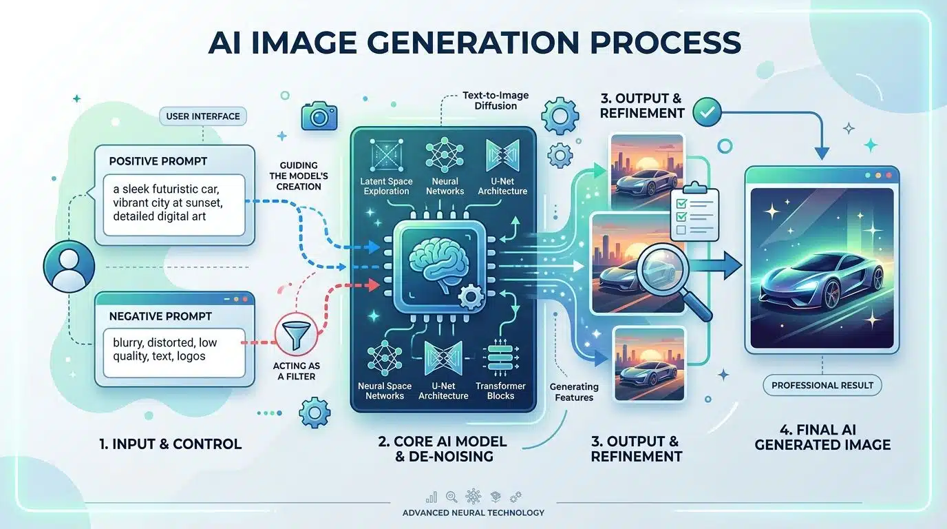 Why Negative Prompts Matter Ai image generation process