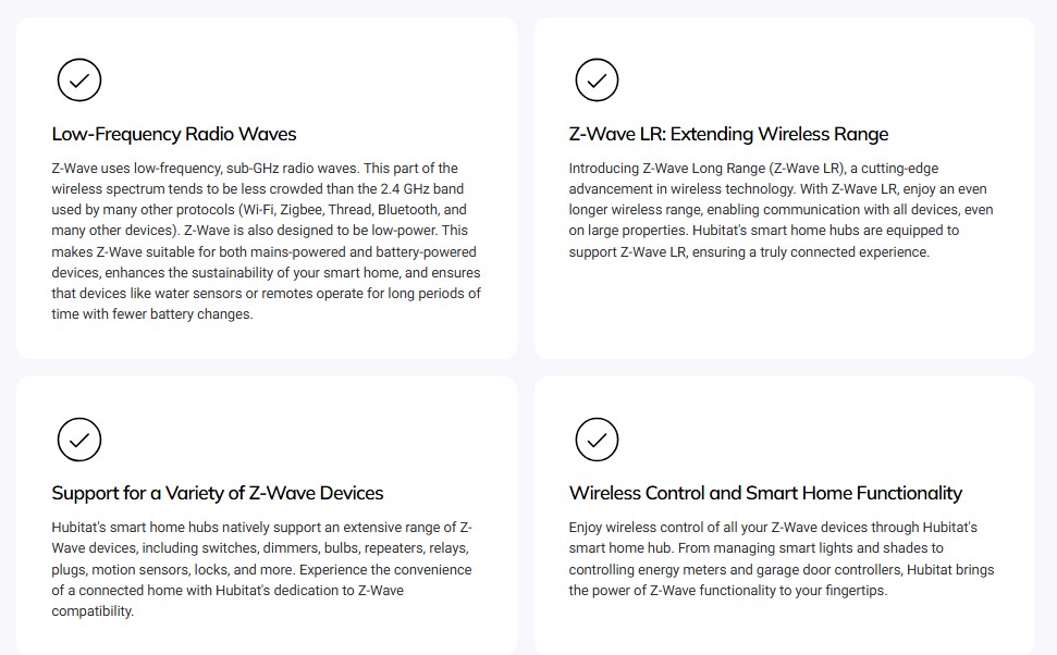 Z-wave features of hubitat