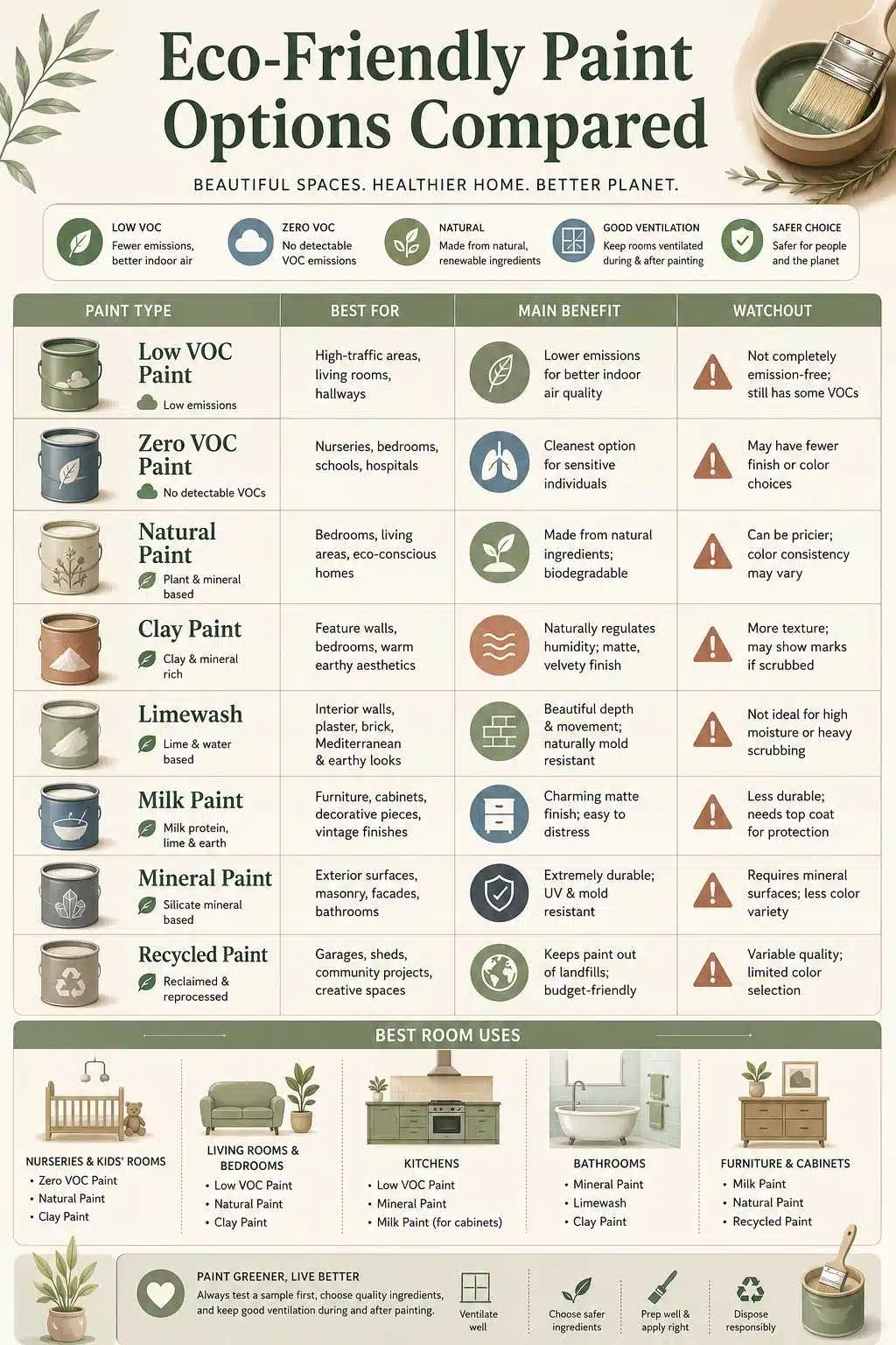eco-friendly paint options compared