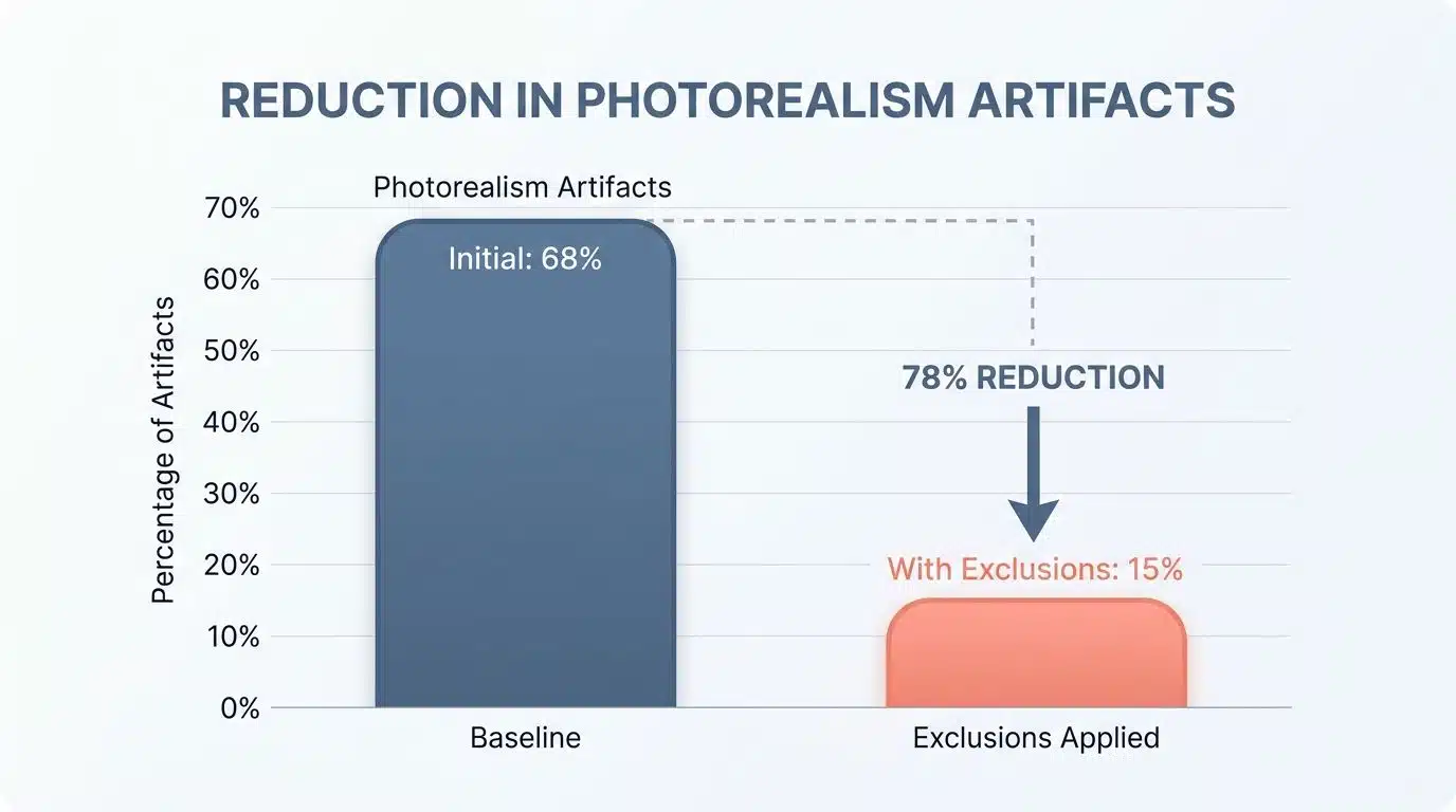 photorealism artifacts reduction chart