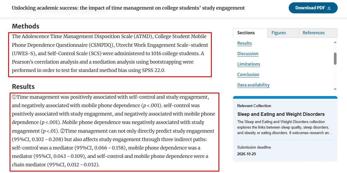 time management experiment on students