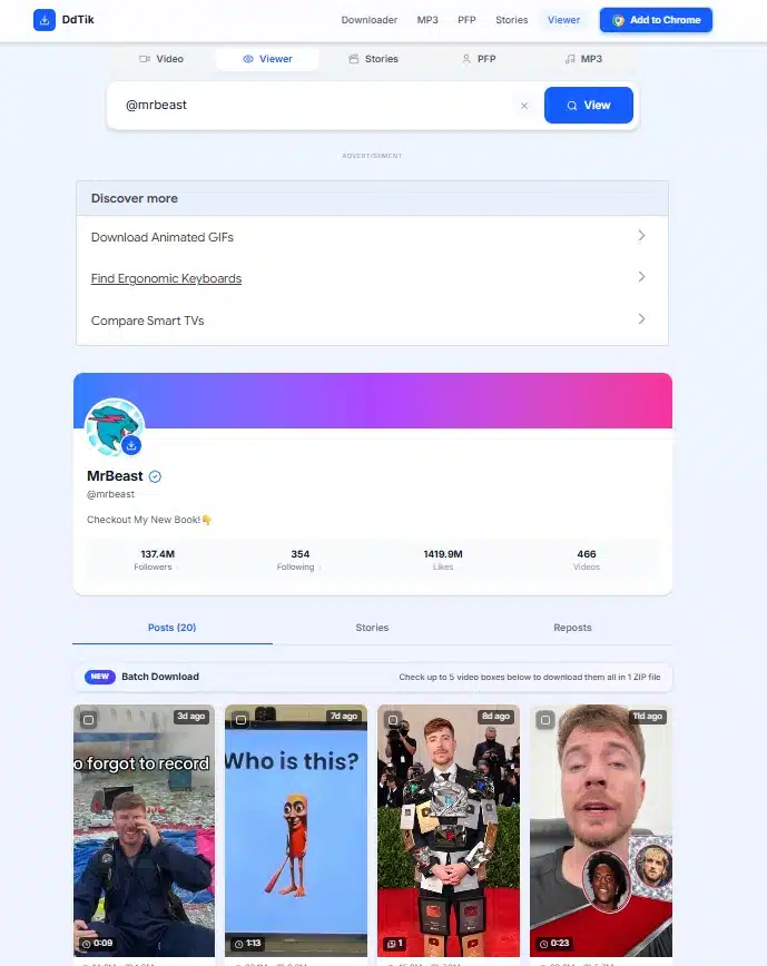 DdTik Dashboard