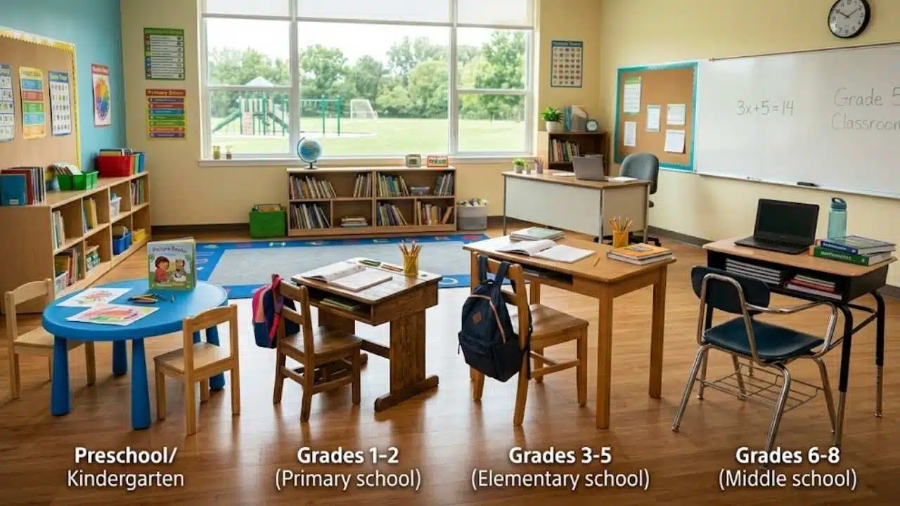 How Do You Choose Desk Sizes by Grade Level