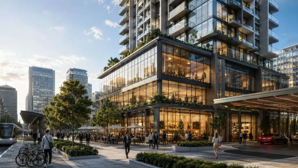 How Mixed-Use Towers Combine Access