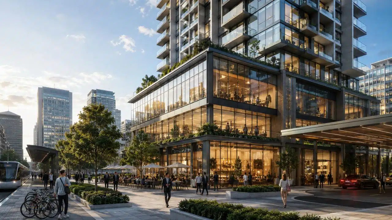 How Mixed-Use Towers Combine Access