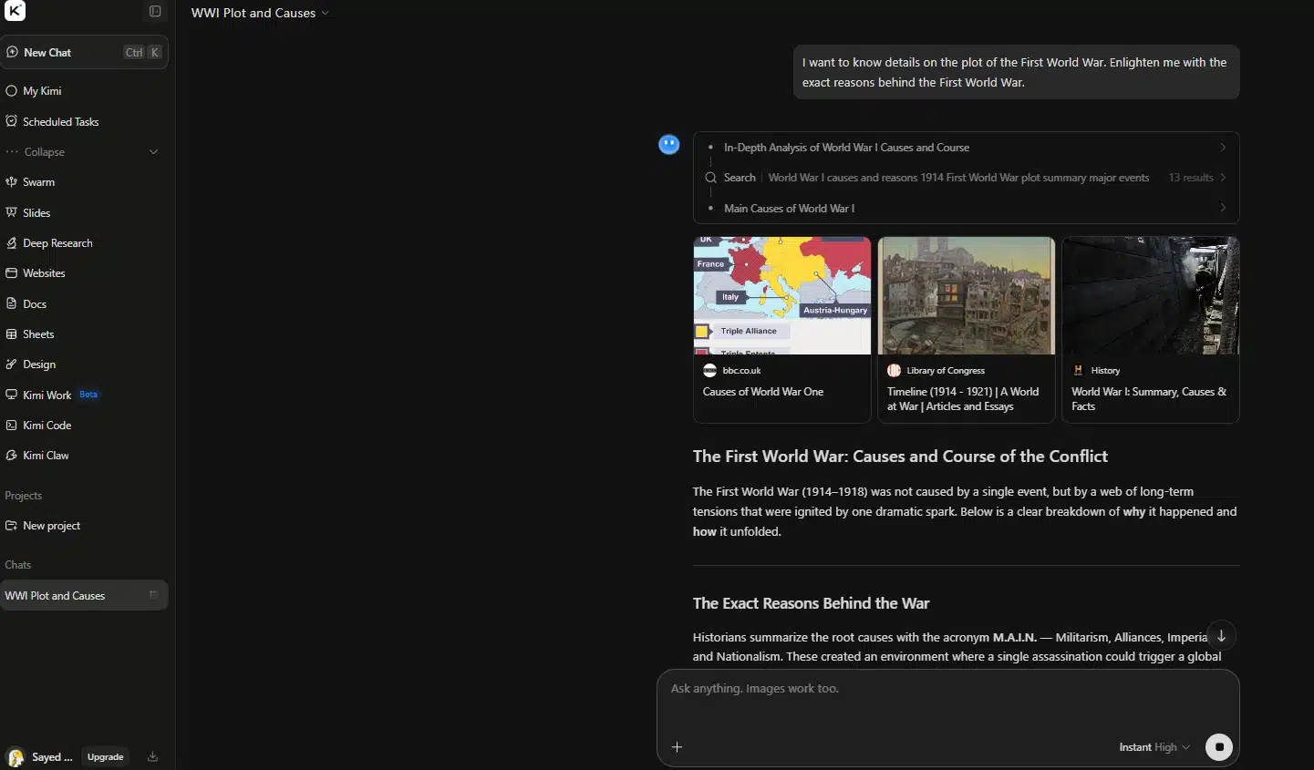 Kimi Deep Research Screenshot