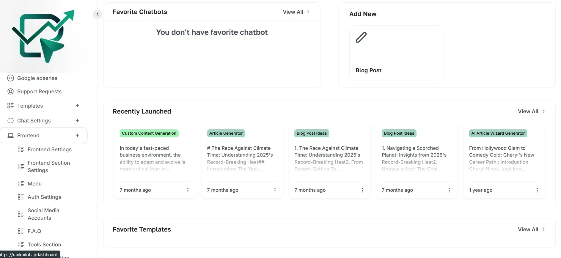 RankPilot AI Dashboard