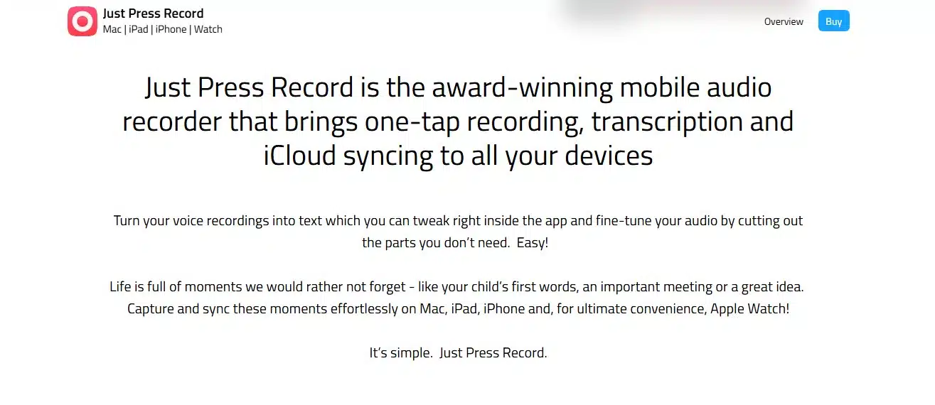 Just Press Record