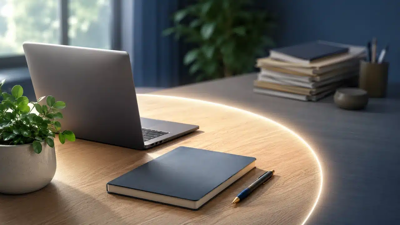 Setting boundaries at work illustrated by a protected workspace that separates focused priorities from excess tasks and helps explain capacity control.