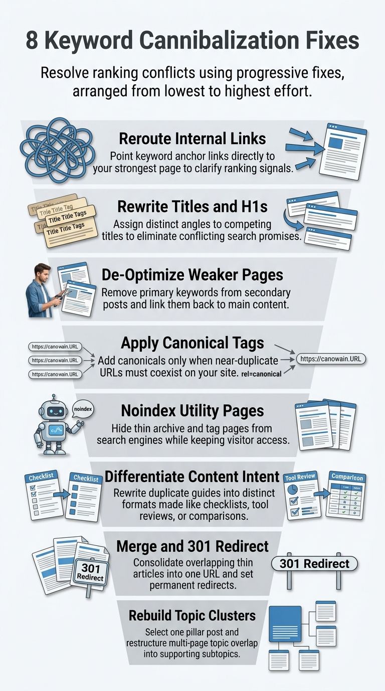 8 Keyword Cannibalization Fixes Techniques
