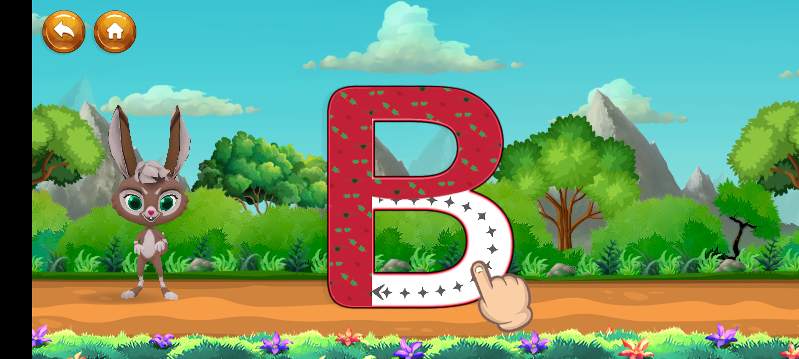Alphabet magic tracing B