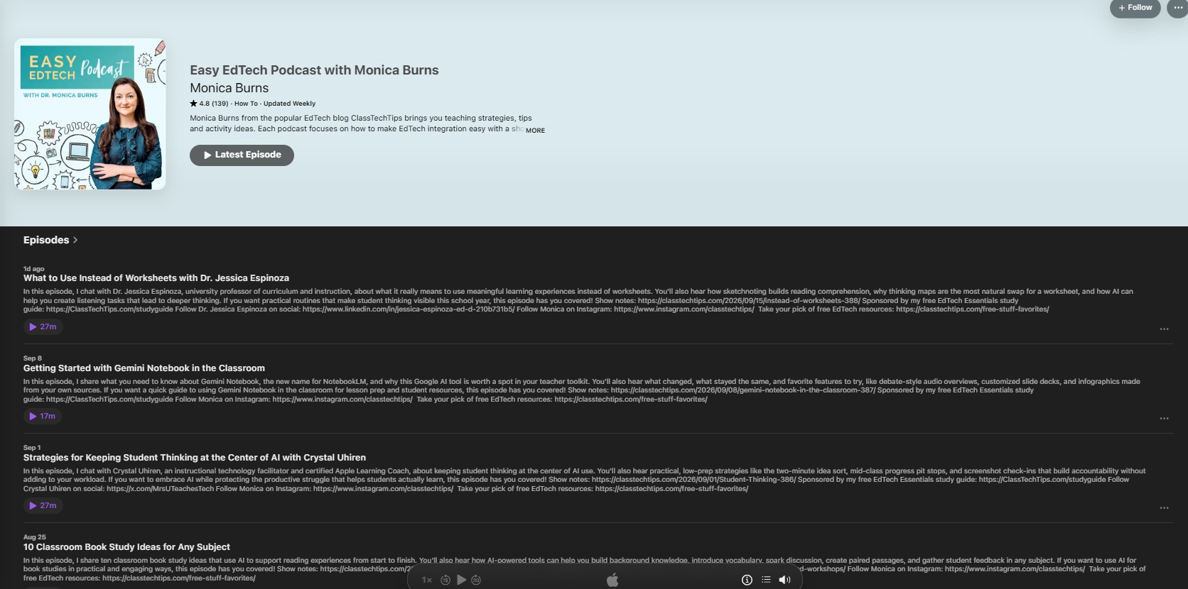 Easy EdTech Podcasts with Monica Burns