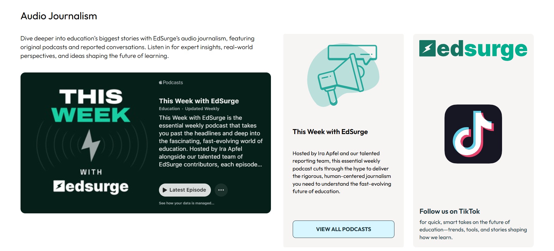 EdSurge Audio Journalism