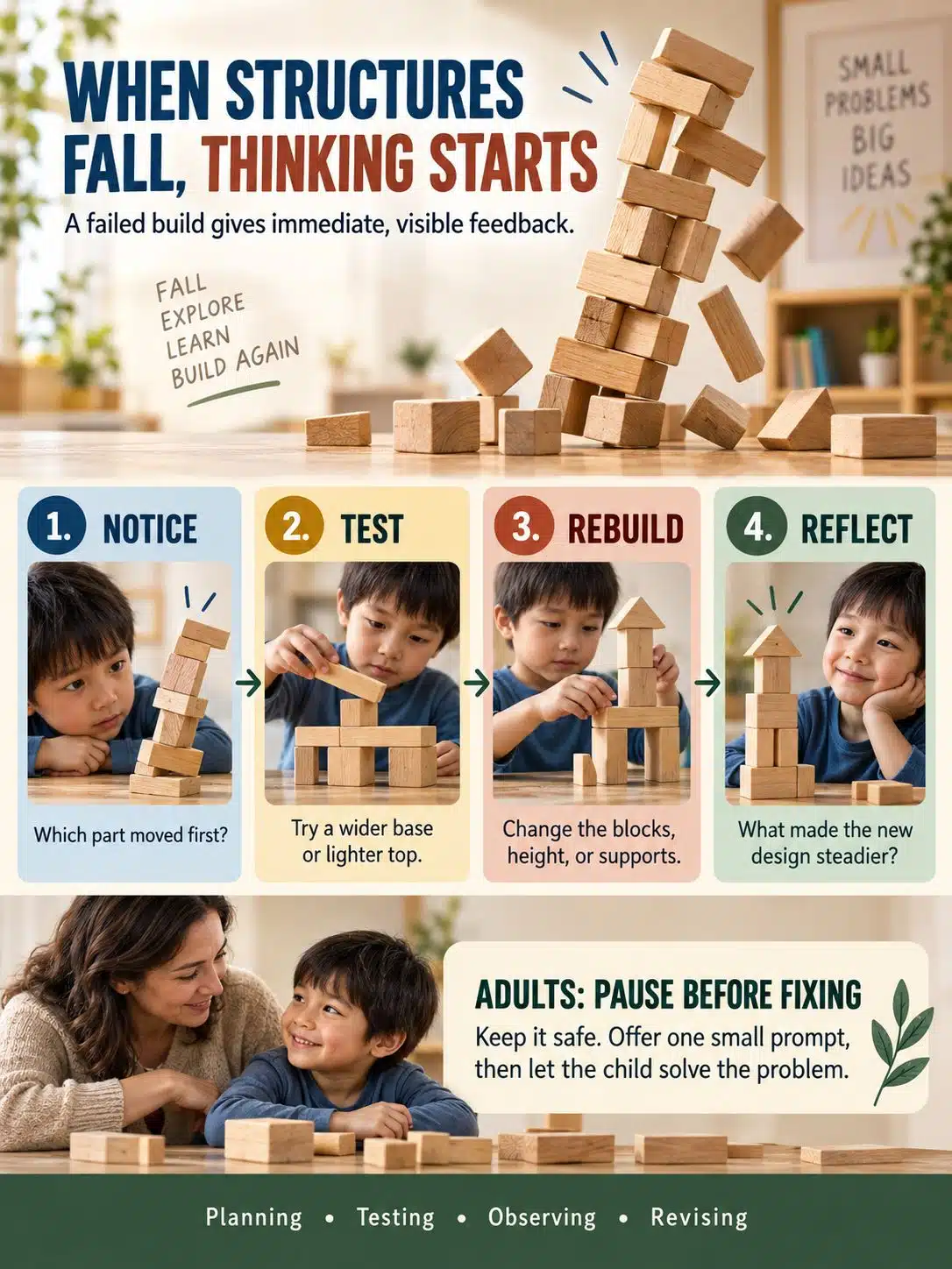 Falling Structures Create Useful Problems