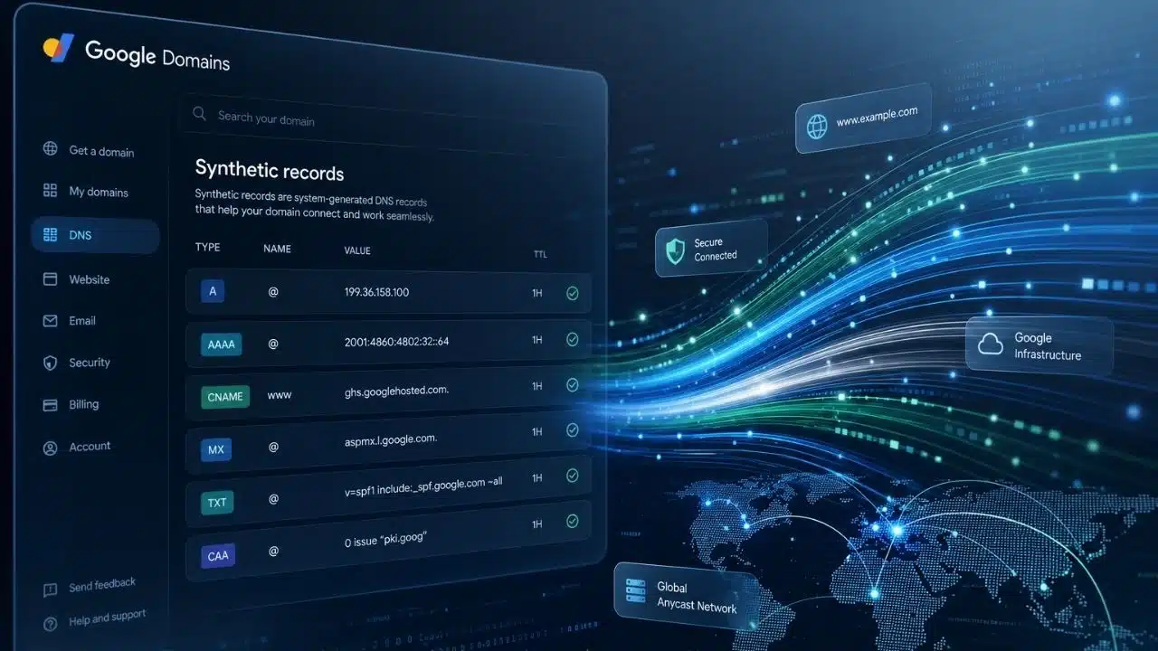 Google Domains Synthetic Records
