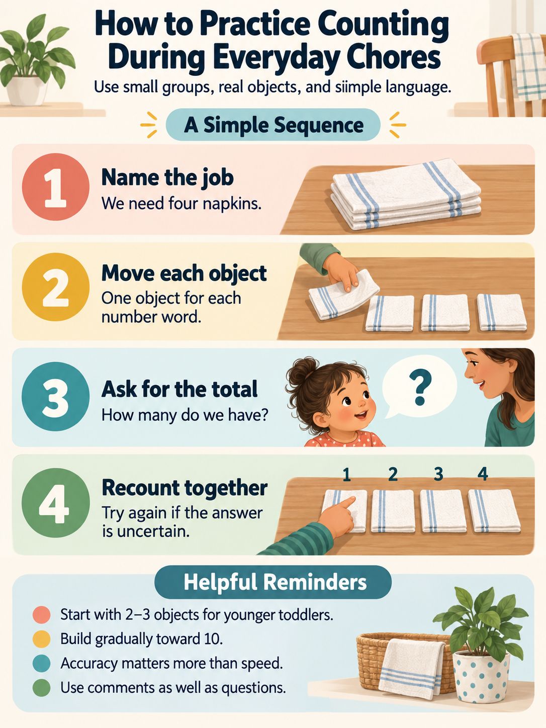 How to Practice Counting During Everyday Chores