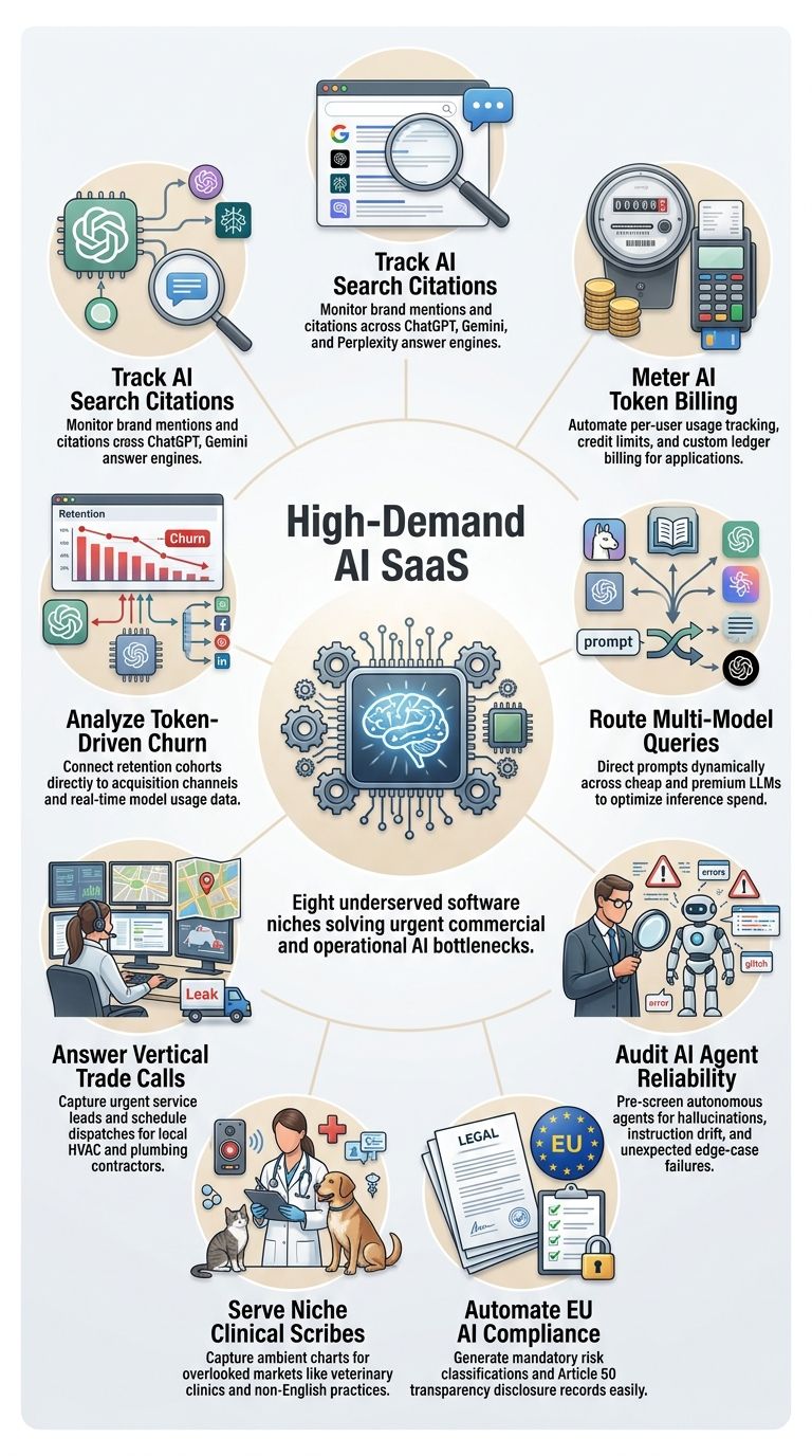 Infographic on AI SaaS Ideas With High Market Demand