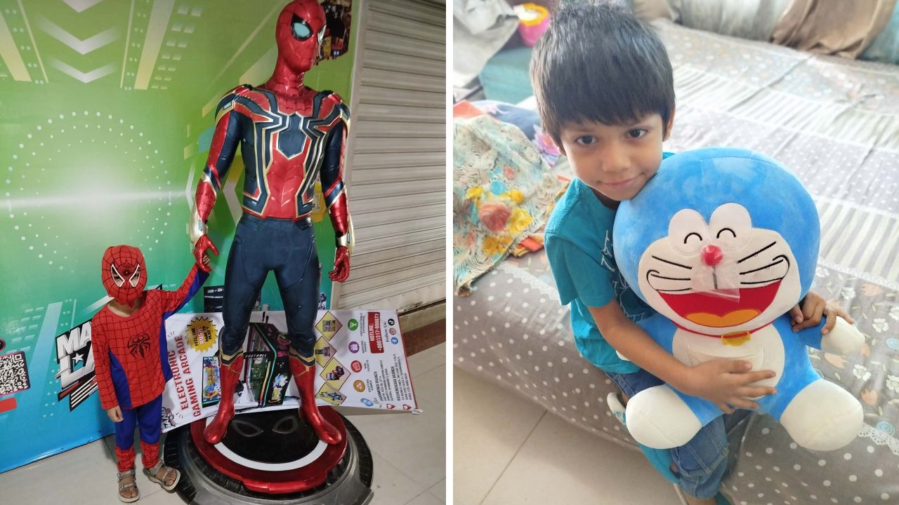 My Nephew Zayan Likes Spider-Man and Doraemon