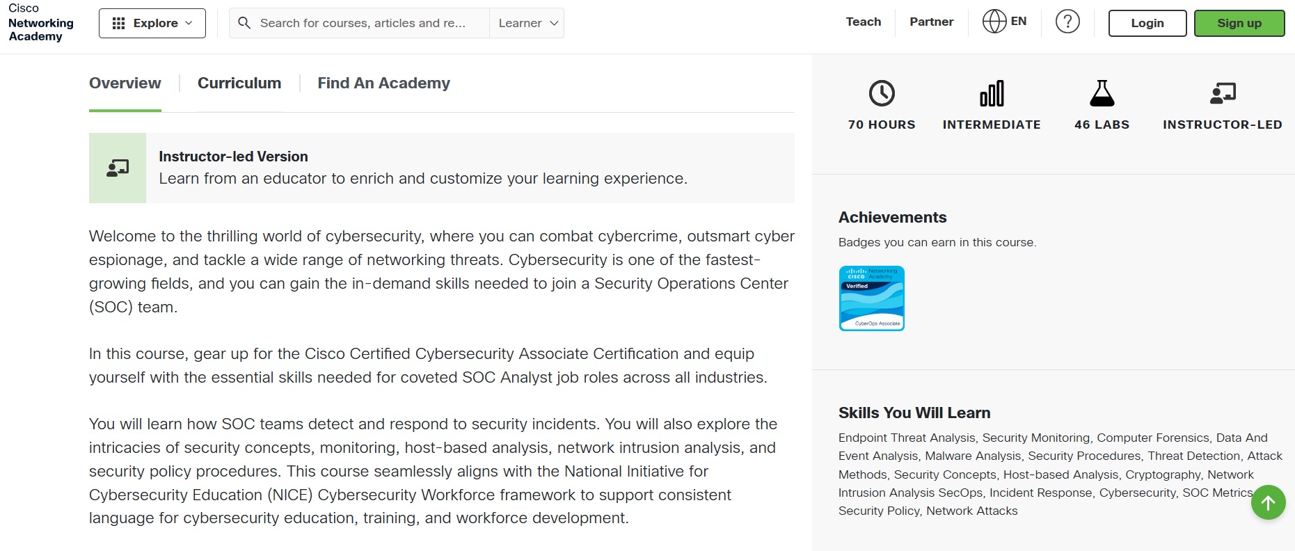 Overview of Cisco CyberOps Associate Certification