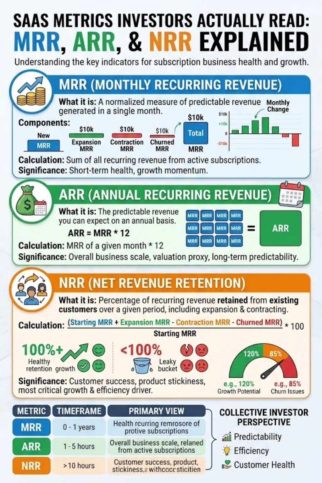 SaaS metrics investors actually read
