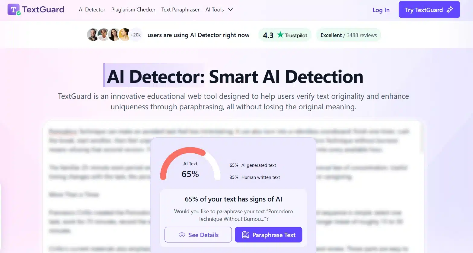 TextGuard AI Detector