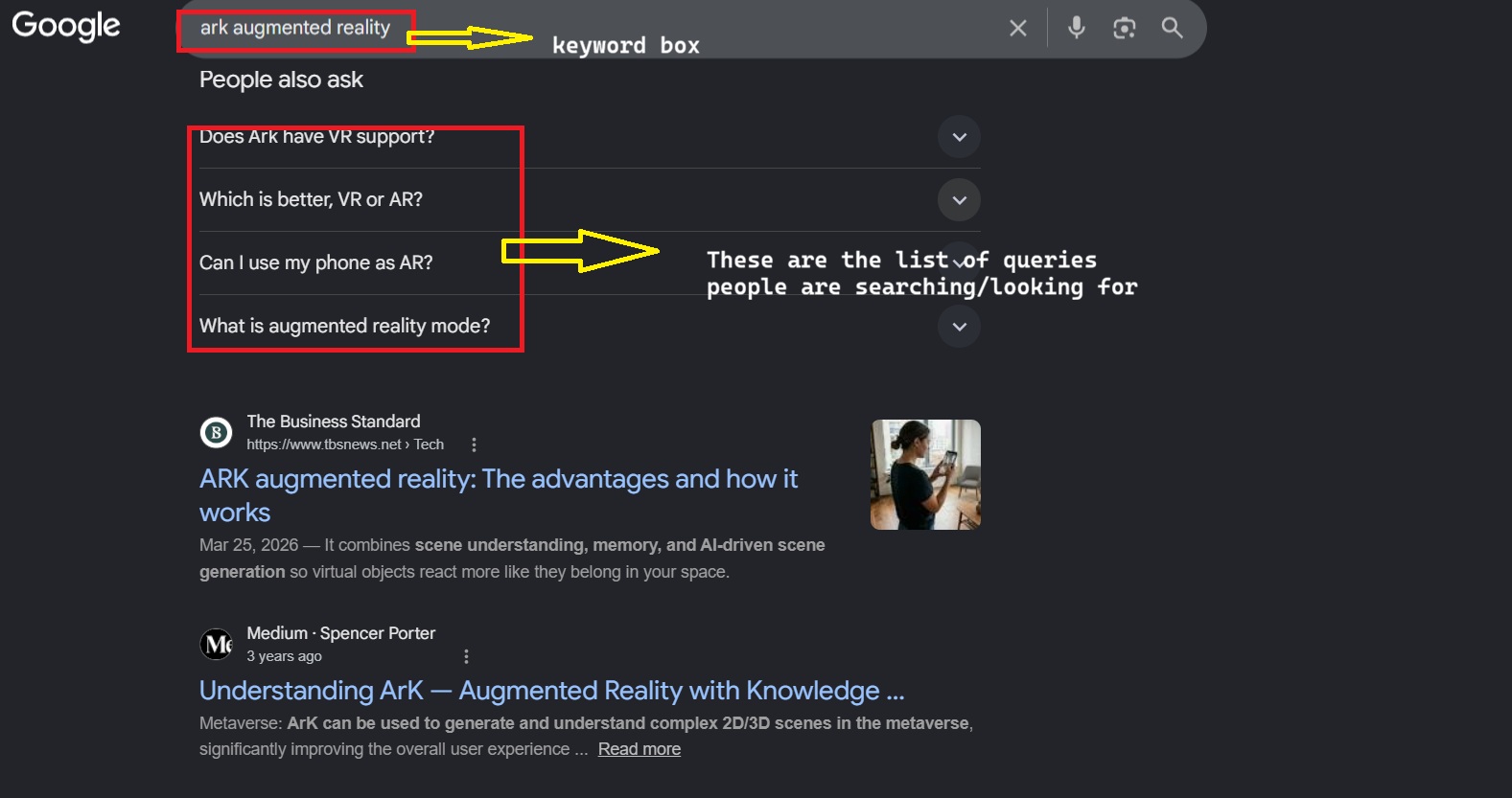 Try to read the search results before creating a content