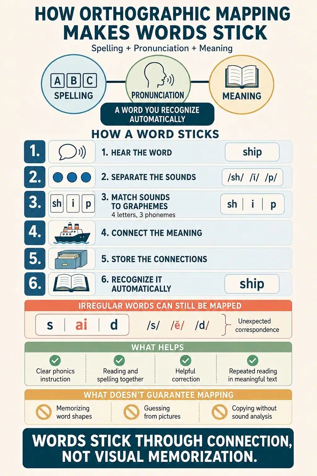how Orthographic Mapping makes words stick
