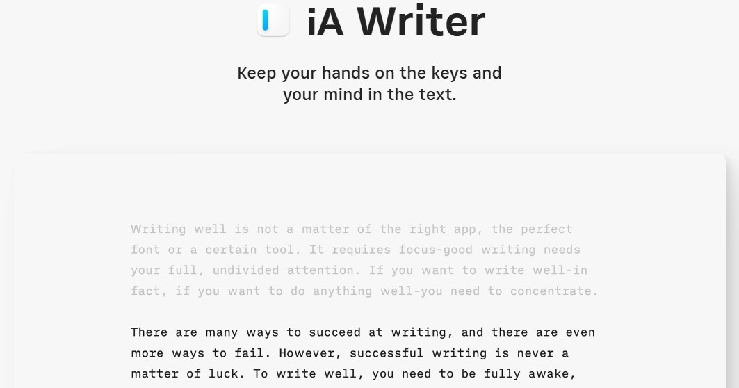 iA Writer app