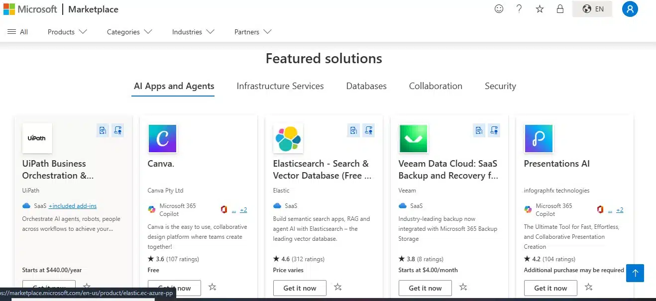 microsoft marketplace