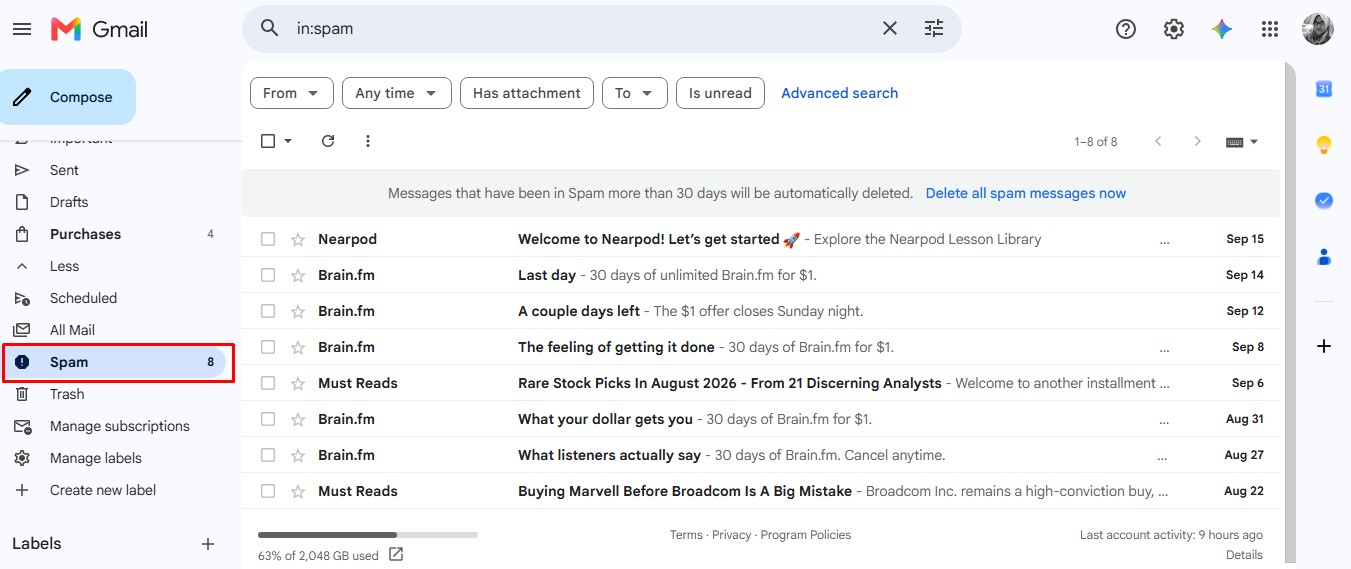 email spam filter