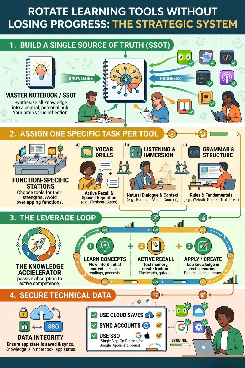 the strategic system Rotate Learning Tools Without Losing Progress