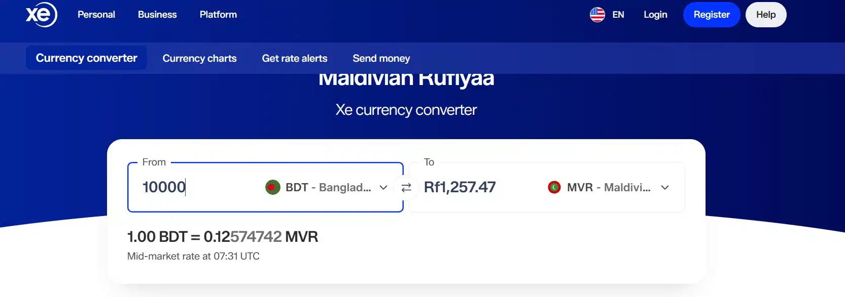 BDT to Maldivian Rufiyaa conversion