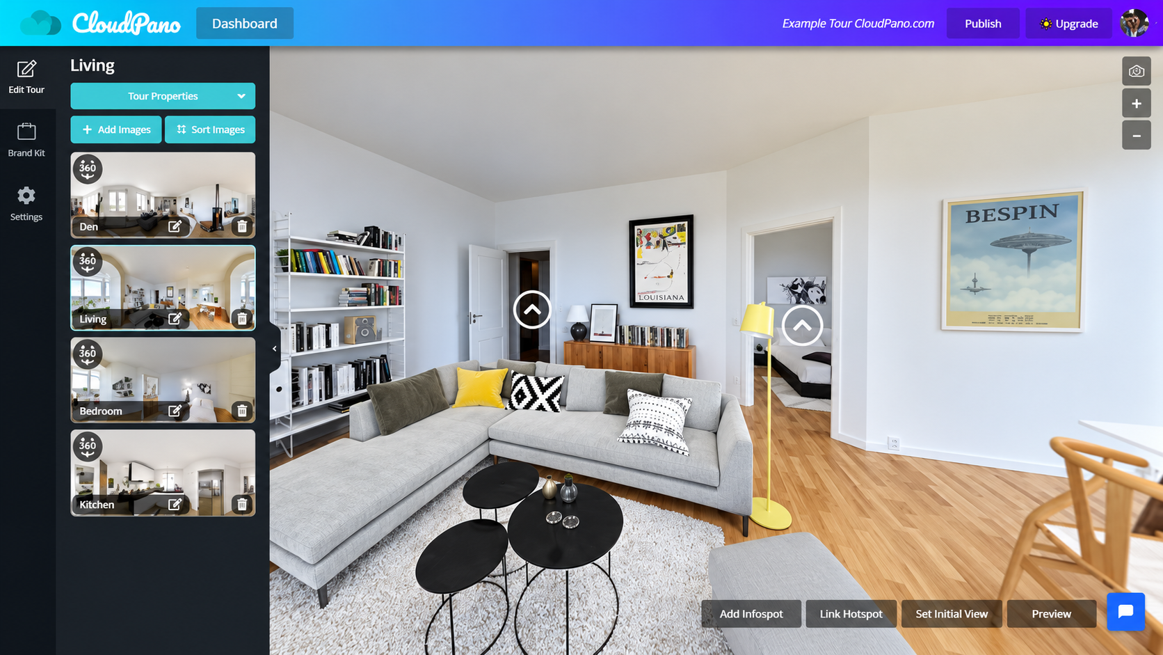 CloudPano virtual tour editor