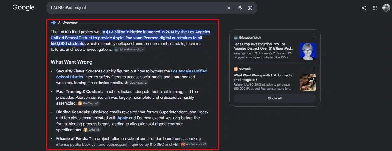 LAUSD iPad project overview