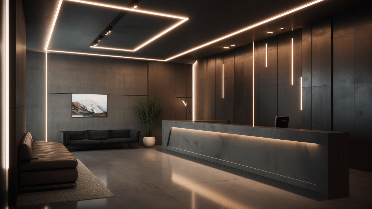How Surface Lights and Downlights Can Create a Clean, Minimalist Ceiling Design