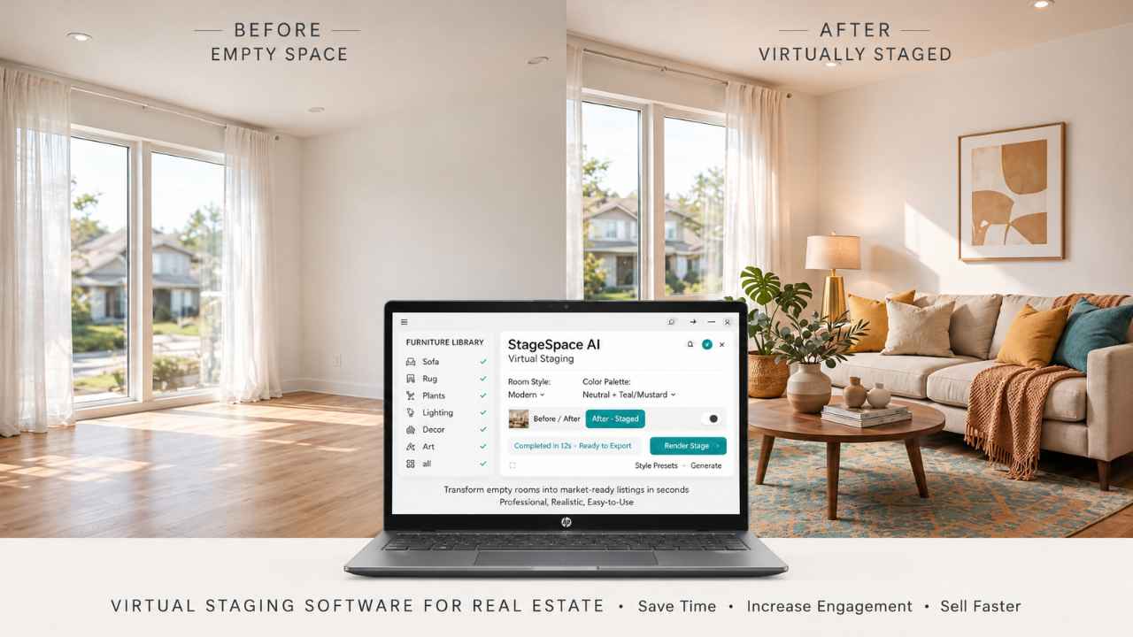 Virtual Staging Software for Real Estate Listings