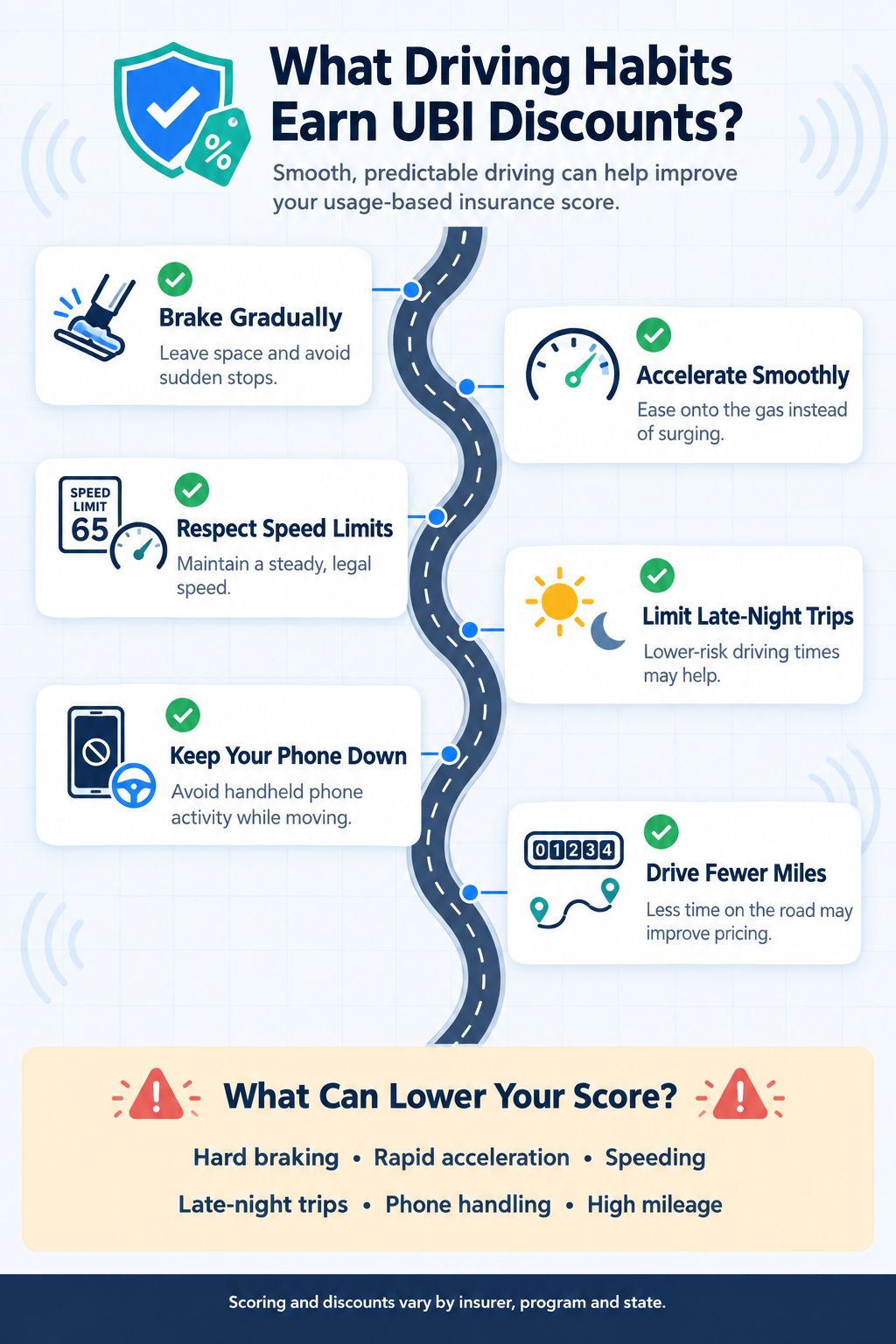 What Driving Behaviors Get Rewarded With Usage-Based Insurance Discounts?