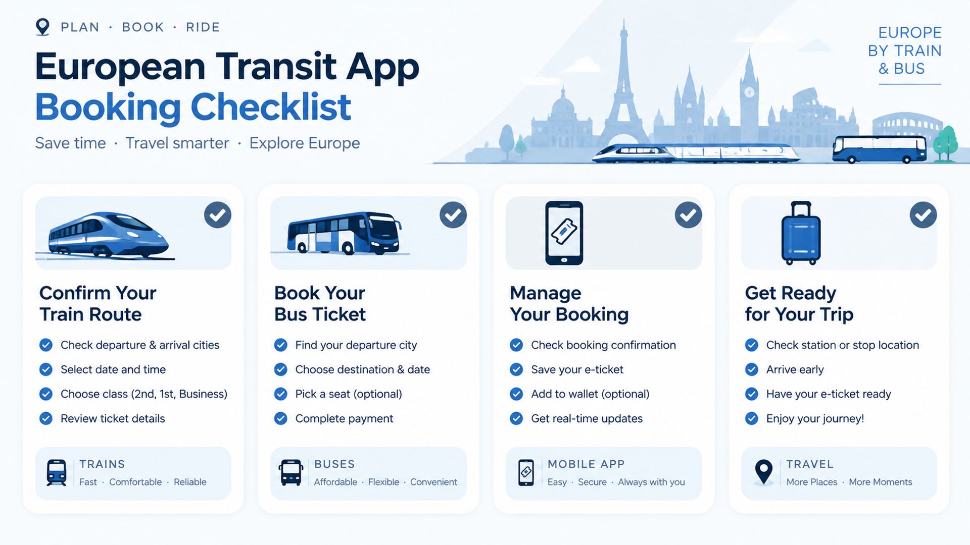 best train and bus booking apps for Europe