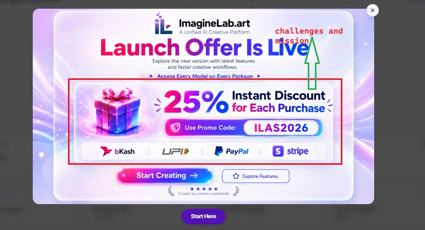 challenges and mission from imaginelab art