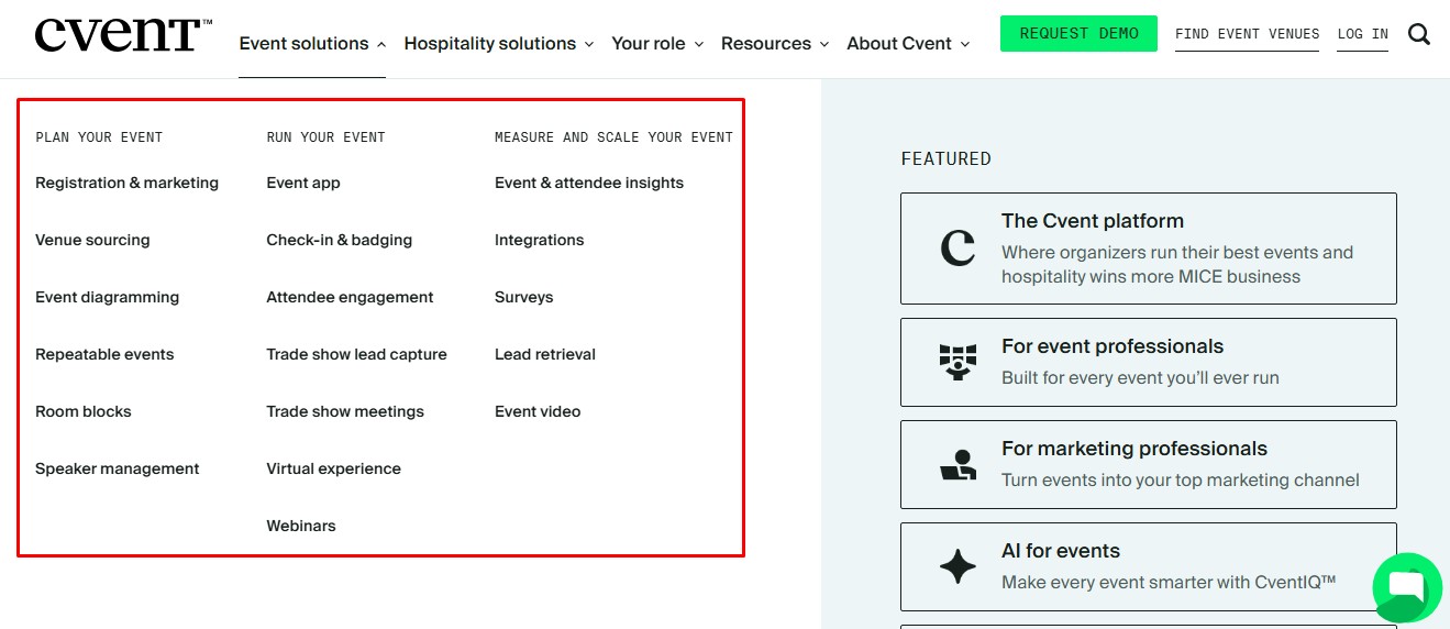 features of cvent