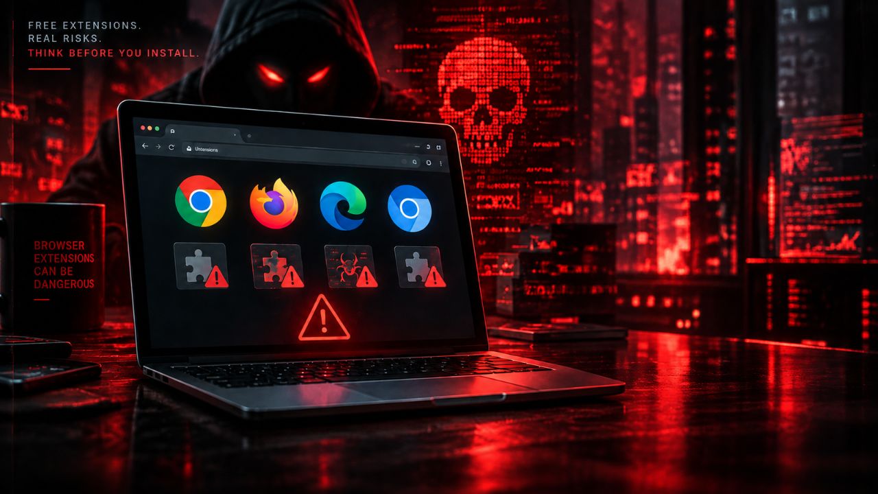 data risks for installing free browser extensions