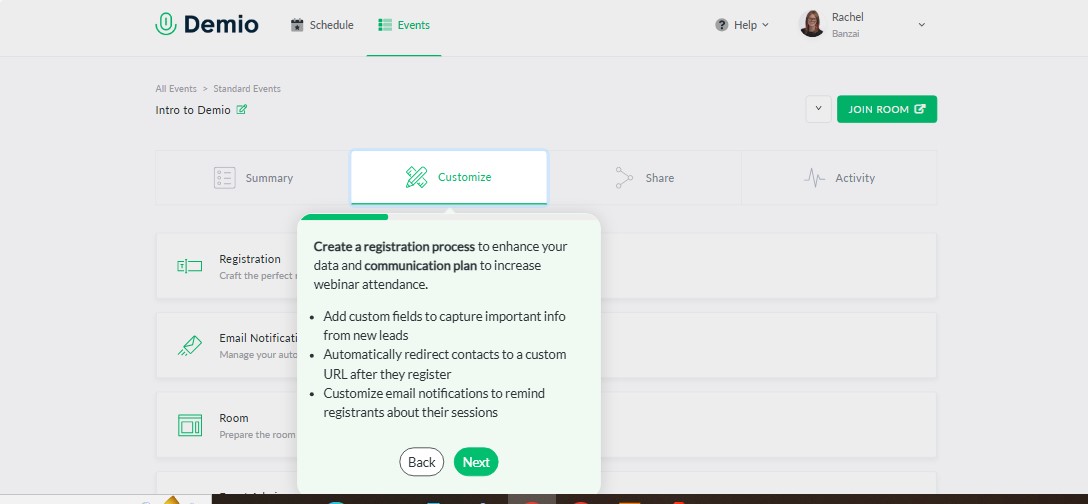 demio: webinar and event marketing platform