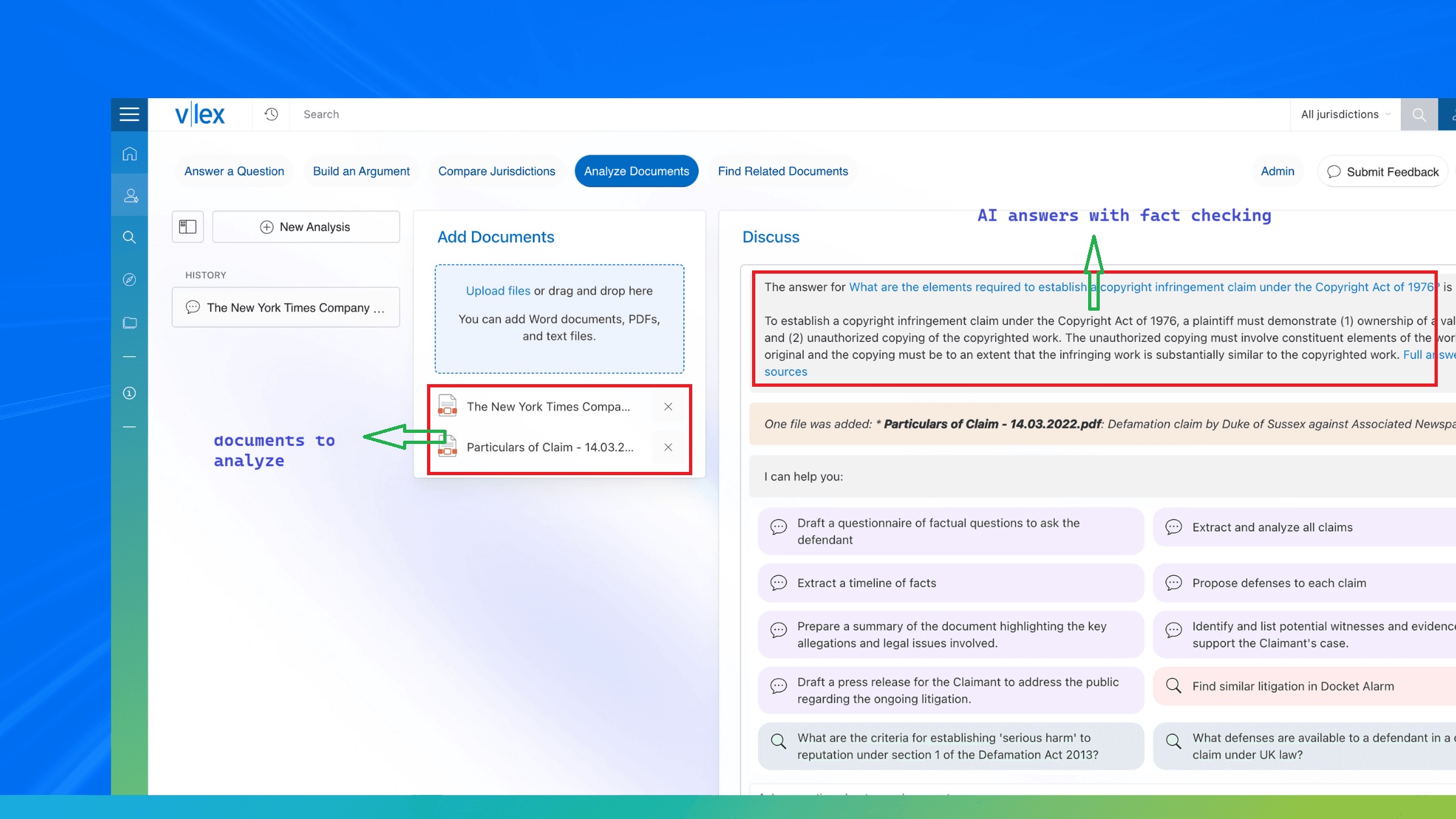 fact checking data in vLex Fastcase