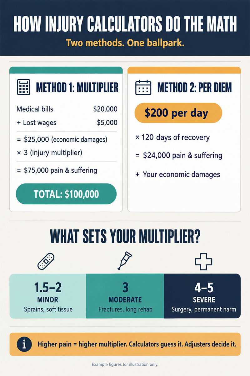 how injury calculators do the math