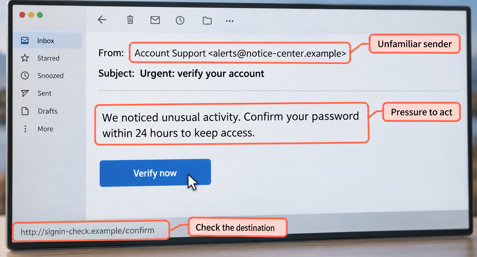 phishing email sample