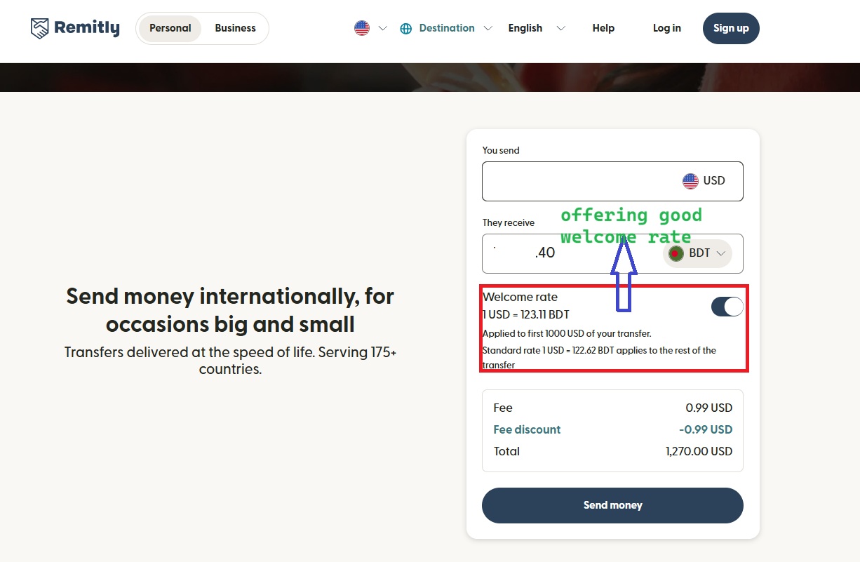 remitly rate for money transfer in bangladesh