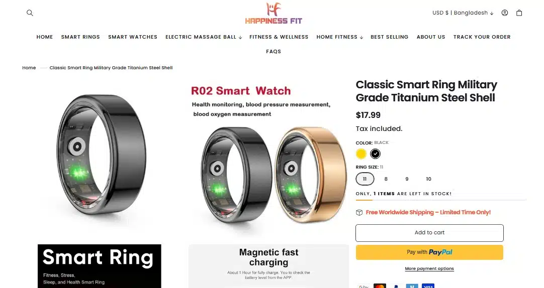 ro2 smart watch classic smart ring