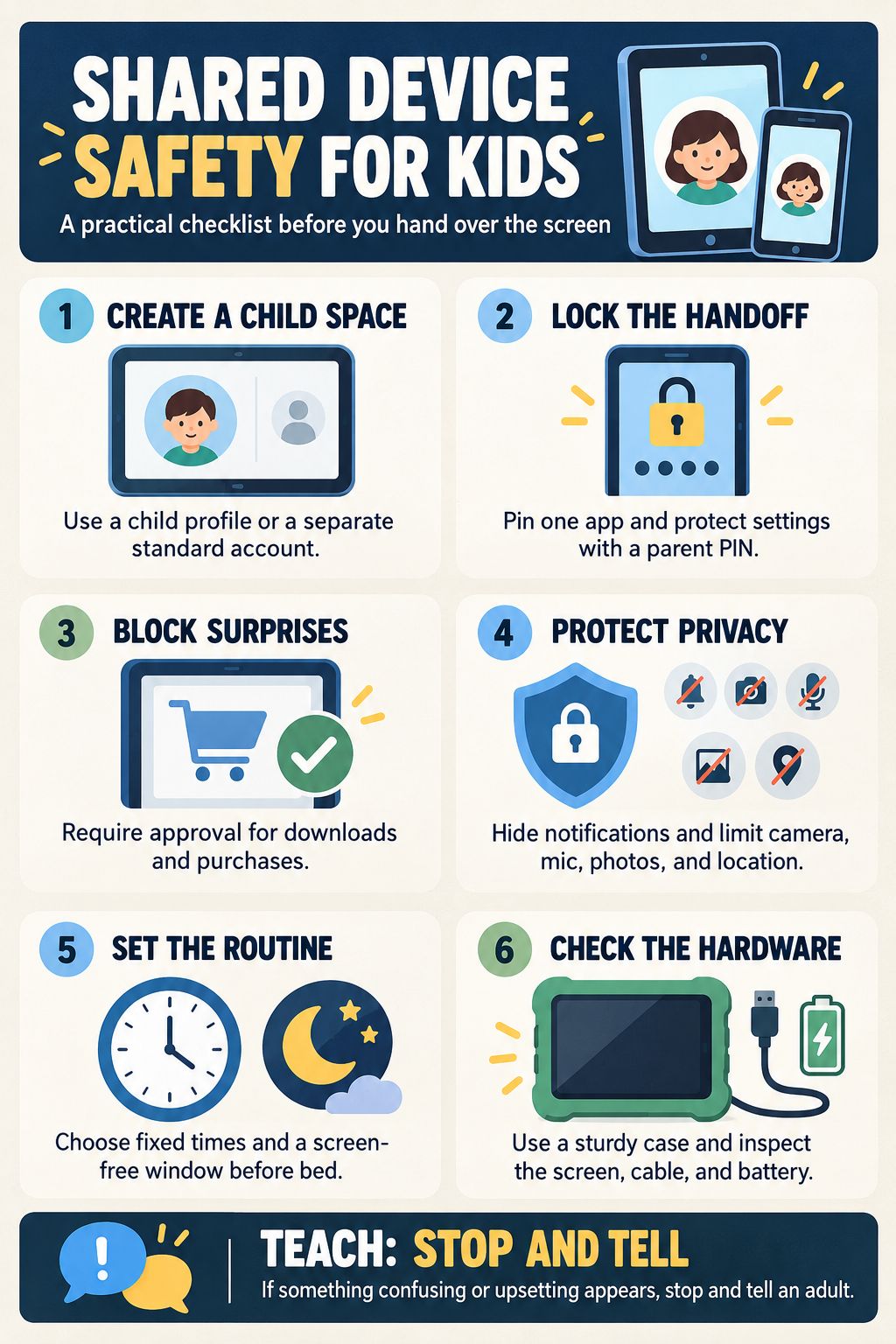 shared device safety for kids guide