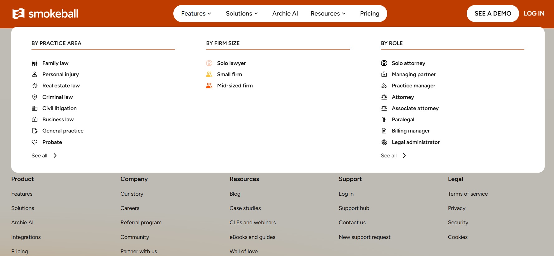 smokeball law firm dashboard
