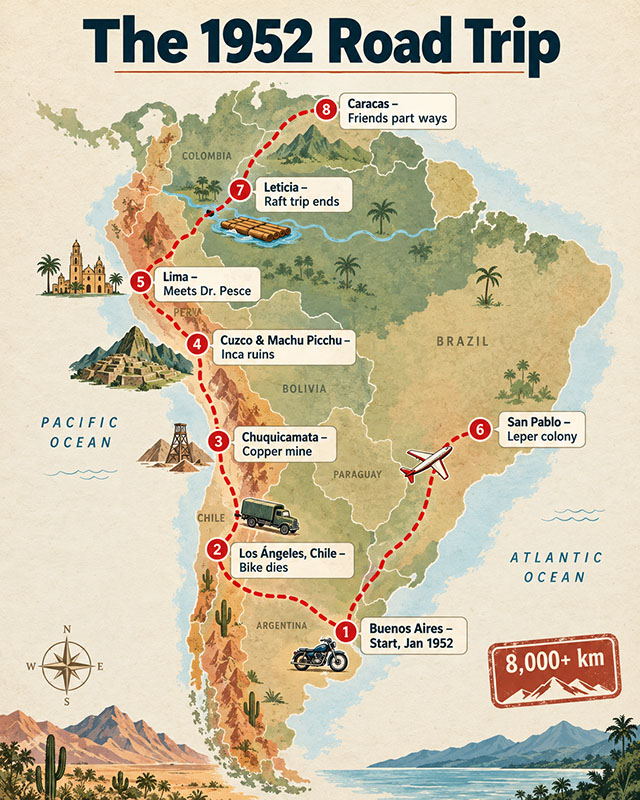 the road trip that changed che in 1952